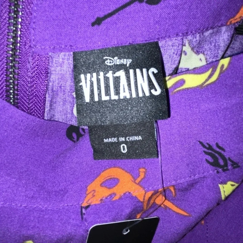 Disney Villains Torrid Halloween Women’s Mini Skater Skirt Challis Purple Size 0 - Picture 6 of 8